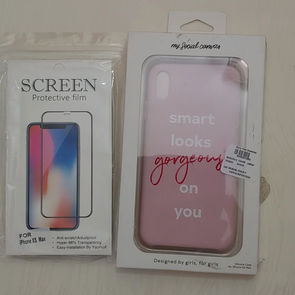 iPhone XS Max Pink Case and Cheetah Print case with screen protective fi…